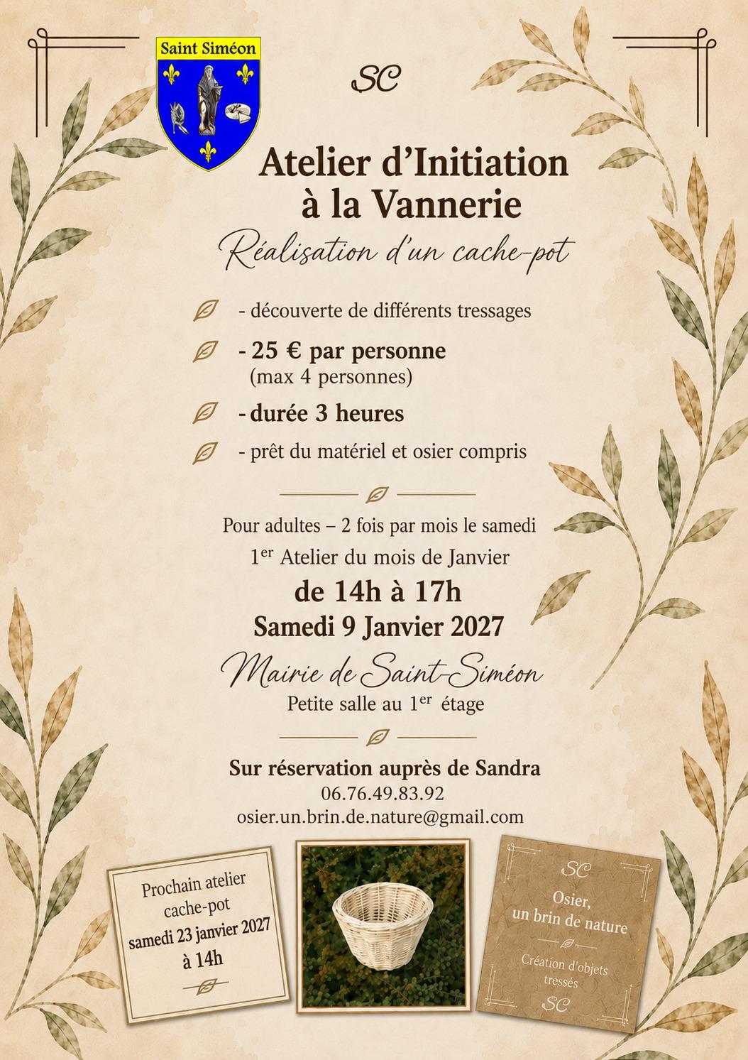 1er atelier St Siméon 2027 avec blason